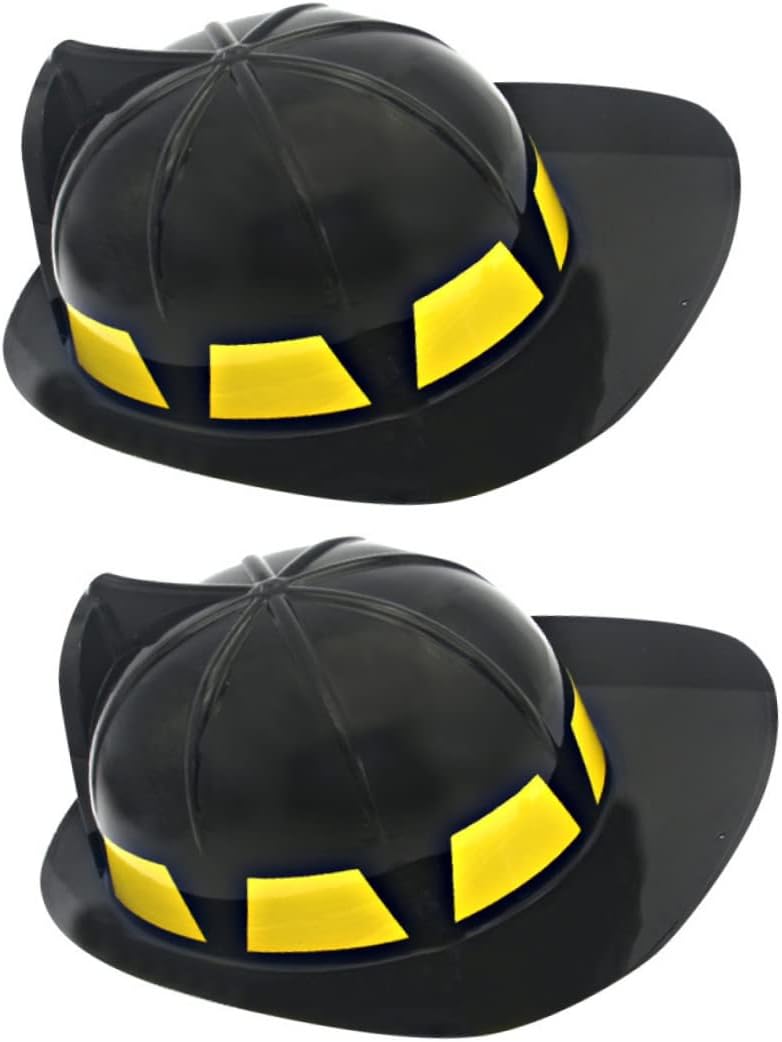 Toyvian Casco de bombero, casco de seguridad para niños, camión de bomberos, 2 unidades, sombrero de bombero, sombrero de bombero, disfraz de casco