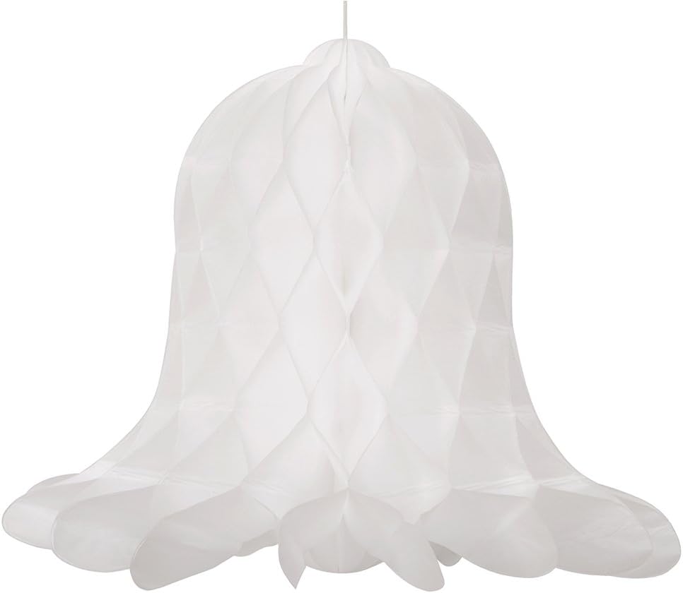White Bells – Decoraciones de papel de panal de abeja de 9 pulgadas, 3 unidades, elegante decoración de papel para fiestas, bodas, duchas y