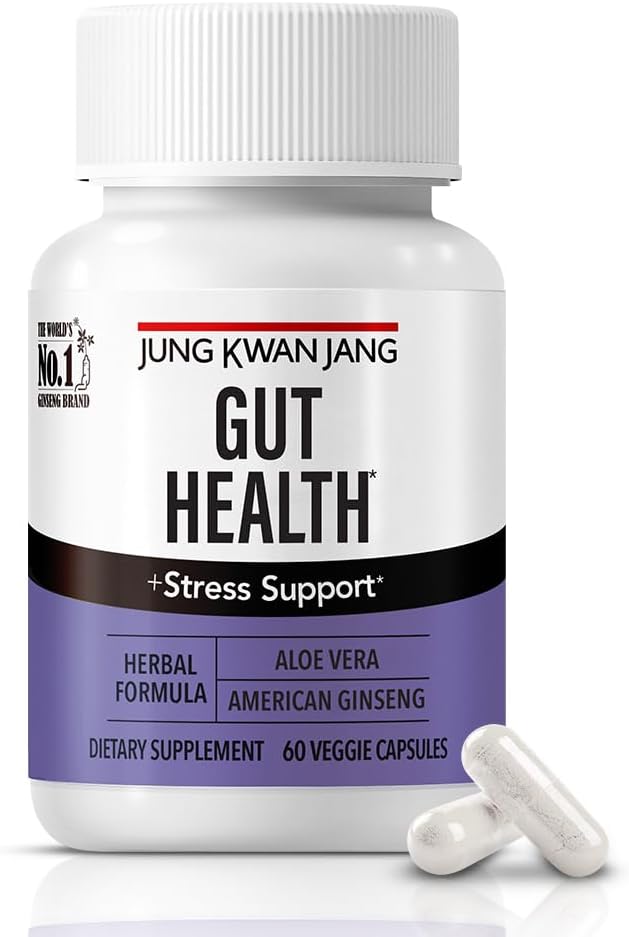 JUNG KWAN JANG JKJ – Soporte para la salud intestinal con aloe vera (833 mg) y Americang Ginseng para la salud intestinal, la digestión, la
