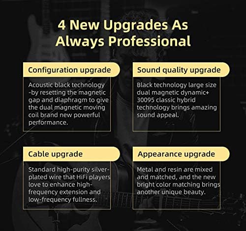KZ ZSN PRO X Auriculares de doble conductor, auriculares de sonido estéreo de alta fidelidad con armadura equilibrada y controlador dinámico