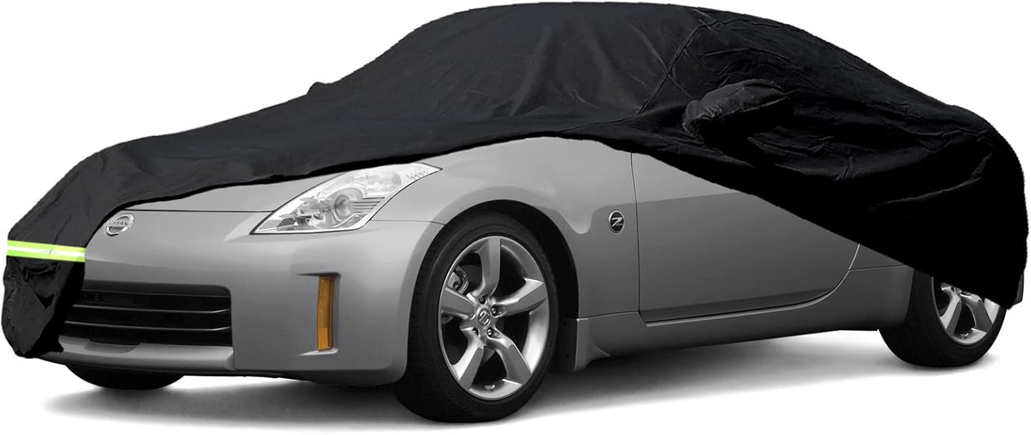 YIXIN Fundas impermeables para coche Nissan 350Z 2003-2009, cubiertas 190T, ajuste al cliente, correa 100% resistente al viento y cremallera de