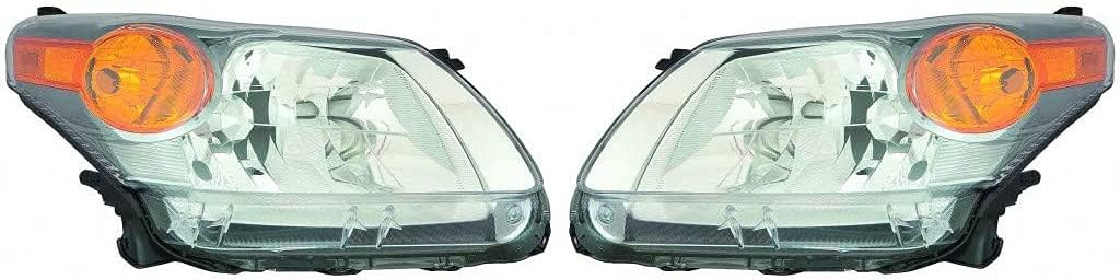 KarParts360 Para 2013 2014 SCION xD Conjunto de luz principal conductor y lado del pasajero reemplaza SC2518110 CAPA certificado SC2519110