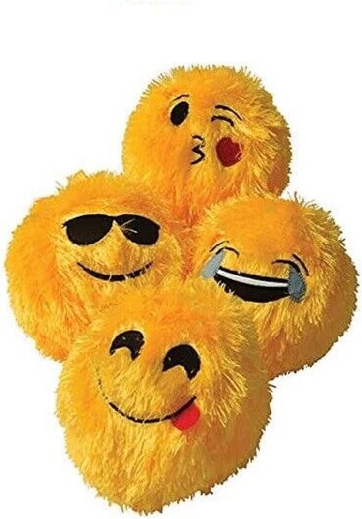 Bolas inflables para niños, bolas de emoji esponjosas de 6 pulgadas (paquete de 4)