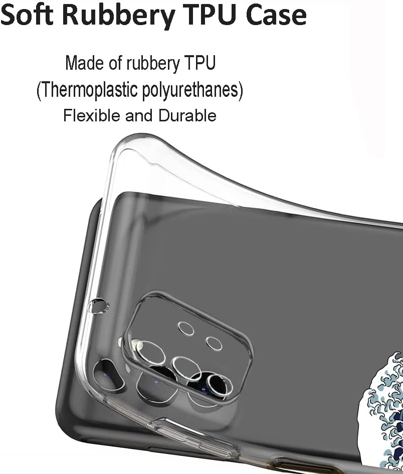 Unov Funda compatible con Samsung Galaxy A13 transparente con diseño de TPU suave, absorción de golpes, diseño delgado en relieve, cubierta trasera