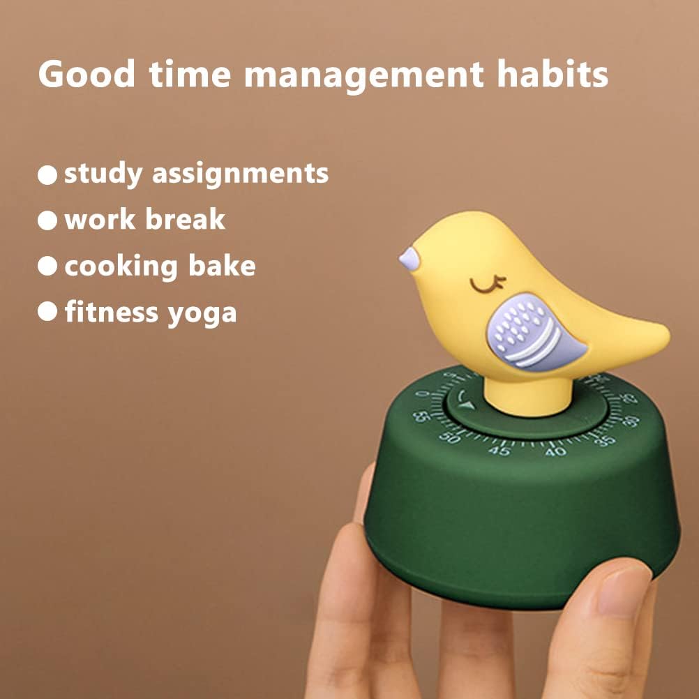 Chirp Bird – Temporizador de cocina para pájaros, temporizador de cocina, temporizador de pájaros Kawaii, recordatorio mecánico, alarma de cocina,