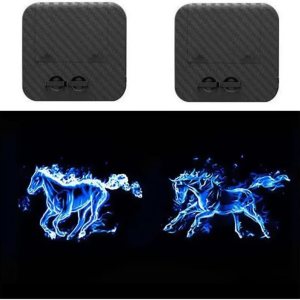 2 luces de caballo azules dinámicas inalámbricas con sensor de puerta de automóvil, LED, HD, bienvenida, cortesía, sombra fantasma, lámpara 2 luces de caballo azules dinámicas inalámbricas con sensor de puerta de automóvil, LED, HD, bienvenida, cortesía, sombra fantasma, lámpara