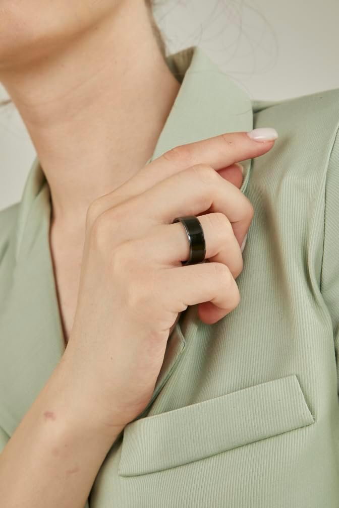 CNICK Accesorios de anillo inteligente Tesla anillo de cerámica para el modelo 3YXS y Cybertruck para reemplazar el llavero de la tarjeta (9, negro)