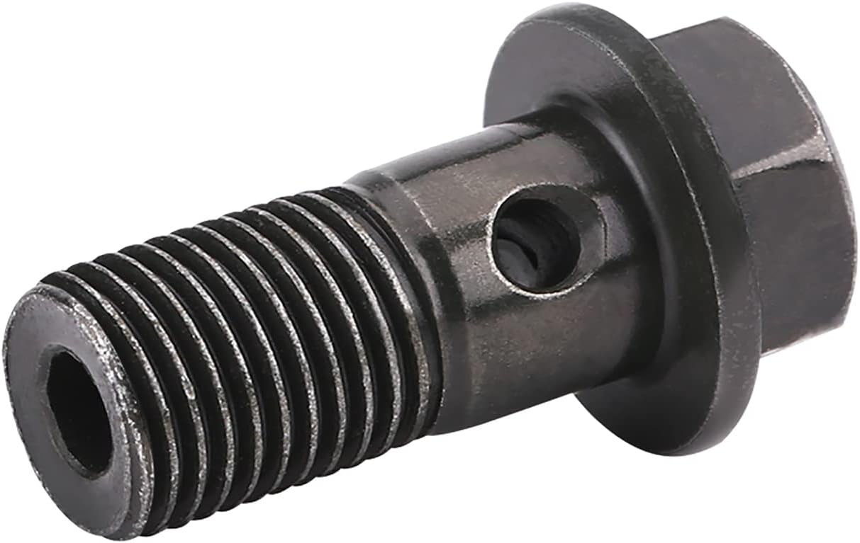 5 pernos de banjo para motocicleta, perno de freno de motocicleta, hierro de alta calidad, kit de arandela de sellado para pinza de freno (M10 ×