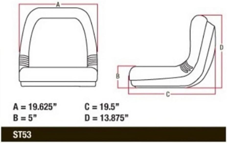 Compatible con el cortacésped John Deere, Minicargadora de dirección superior Asiento amarillo de respaldo alto Número de parte A-TY15863