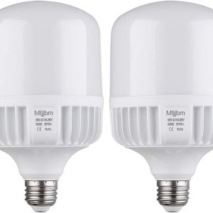 VELNEX Bombillas LED de alto vatio, equivalente a 250 W-300 W, luz blanca brillante de 35 W, 6000 K de alta intensidad, 3675 lúmenes LED comerciales VELNEX Bombillas LED de alto vatio, equivalente a 250 W-300 W, luz blanca brillante de 35 W, 6000 K de alta intensidad, 3675 lúmenes LED comerciales