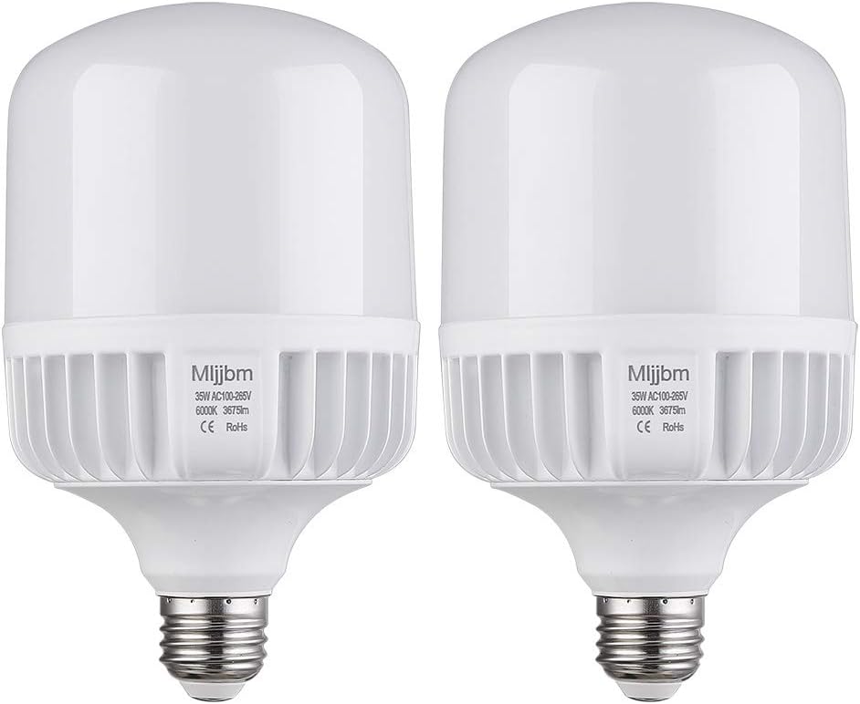 VELNEX Bombillas LED de alto vatio, equivalente a 250 W-300 W, luz blanca brillante de 35 W, 6000 K de alta intensidad, 3675 lúmenes LED comerciales