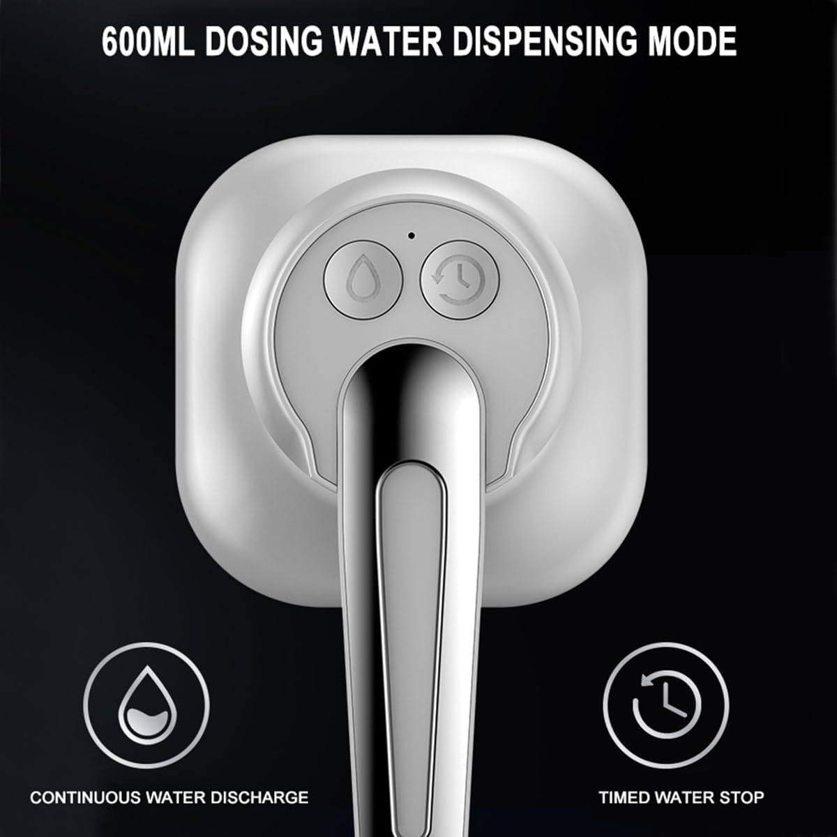 Dispensador de agua para botella de 5 galones, bomba de agua portátil universal automática y plegable, bomba de agua potable eléctrica de 1200 mAh,
