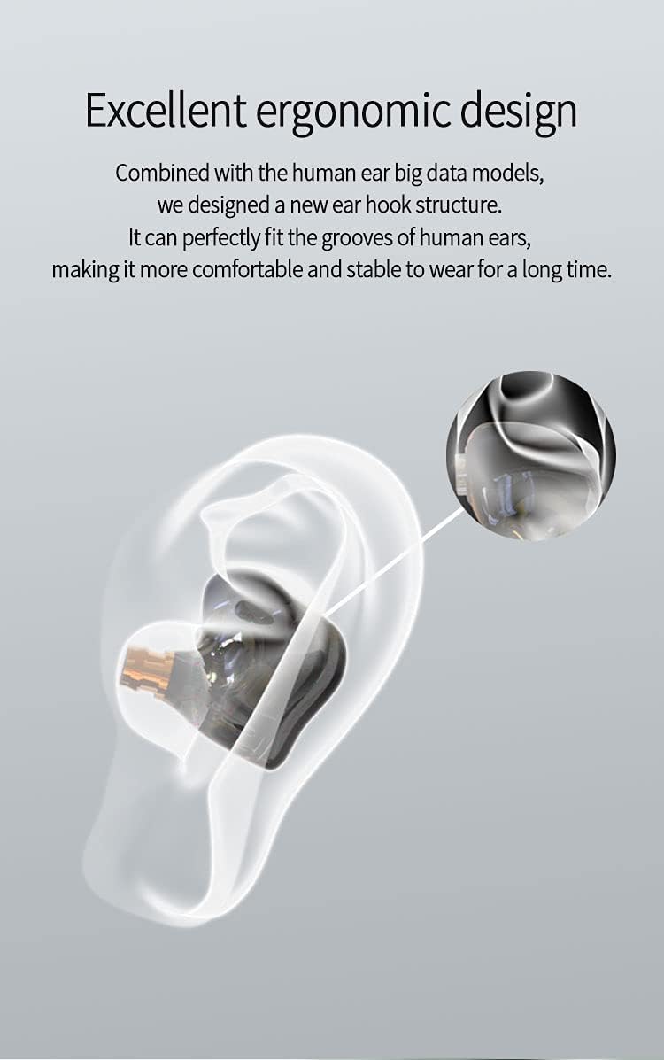 H HIFIHEAR Monitores intrauditivos CCZ Melody 1BA 1DD Auriculares profesionales con cable con aislamiento de ruido, auriculares estéreo de alta
