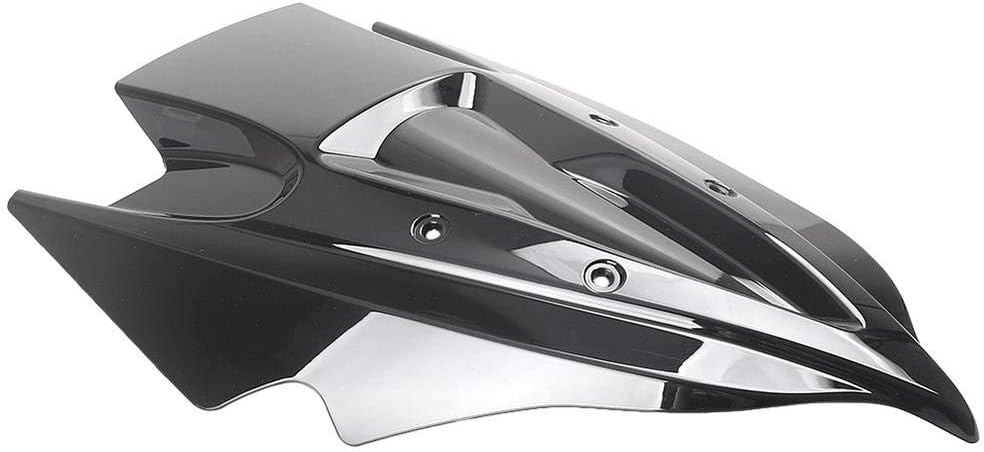 Newsmarts Protector de parabrisas de motocicleta, deflector de alerón, doble burbuja, apto para Kawasaki Z250 Z300 2013 2014 2015 2016, humo