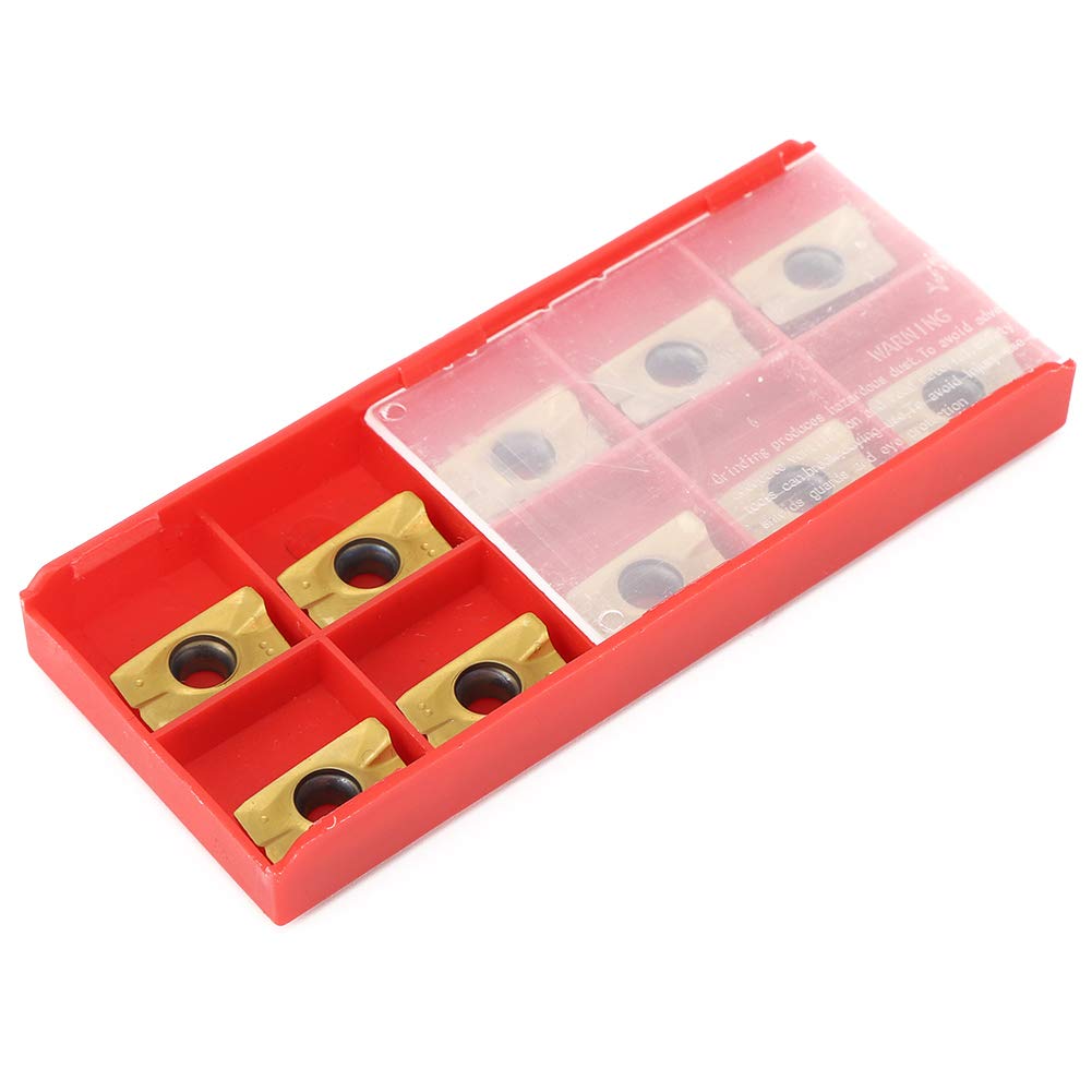 ViaGasaFamido Insertos de torneado, 10 piezas de inserción de fresado indexable de carburo APMT1604, dureza de 15-50HRC, insertos de torneado de