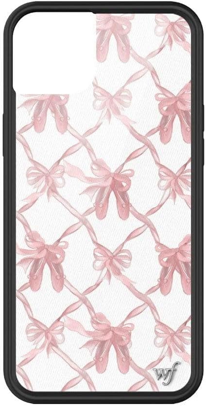 Wildflower Fundas – On Pointe Funda, compatible con Apple iPhone 13  Bonita, moderna, coqueta, lazos rosas, zapatillas de ballet, protección contra