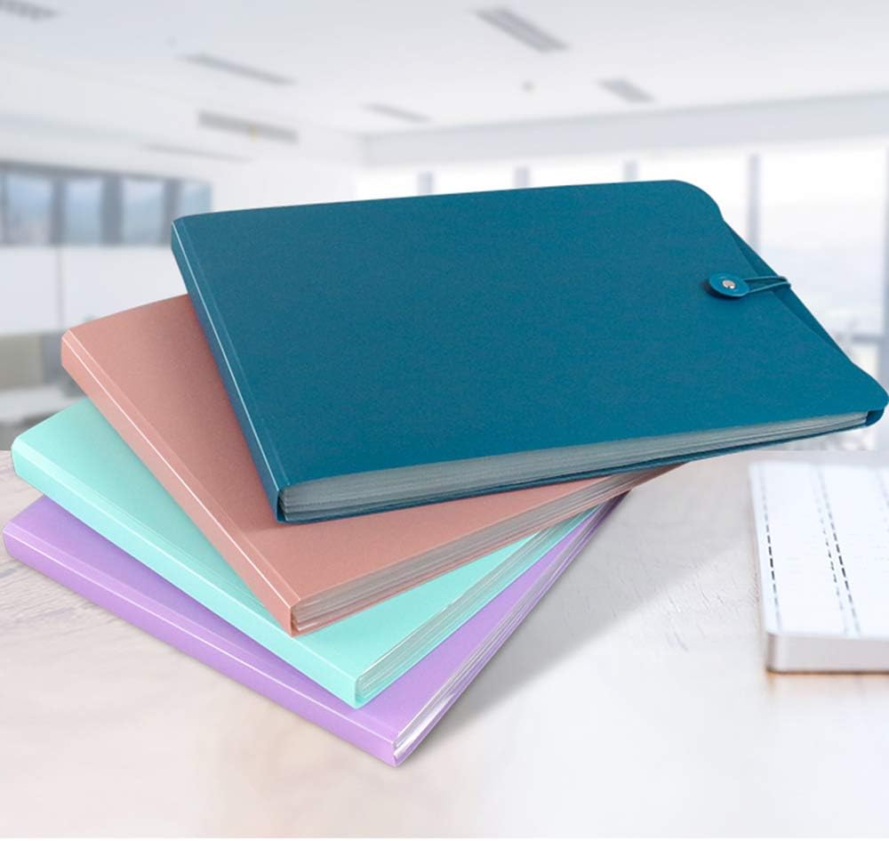 Carpeta de acordeón vertical expandible con 7 bolsillos, organizador de documentos, cartera de documentos, maletín organizador de archivos de