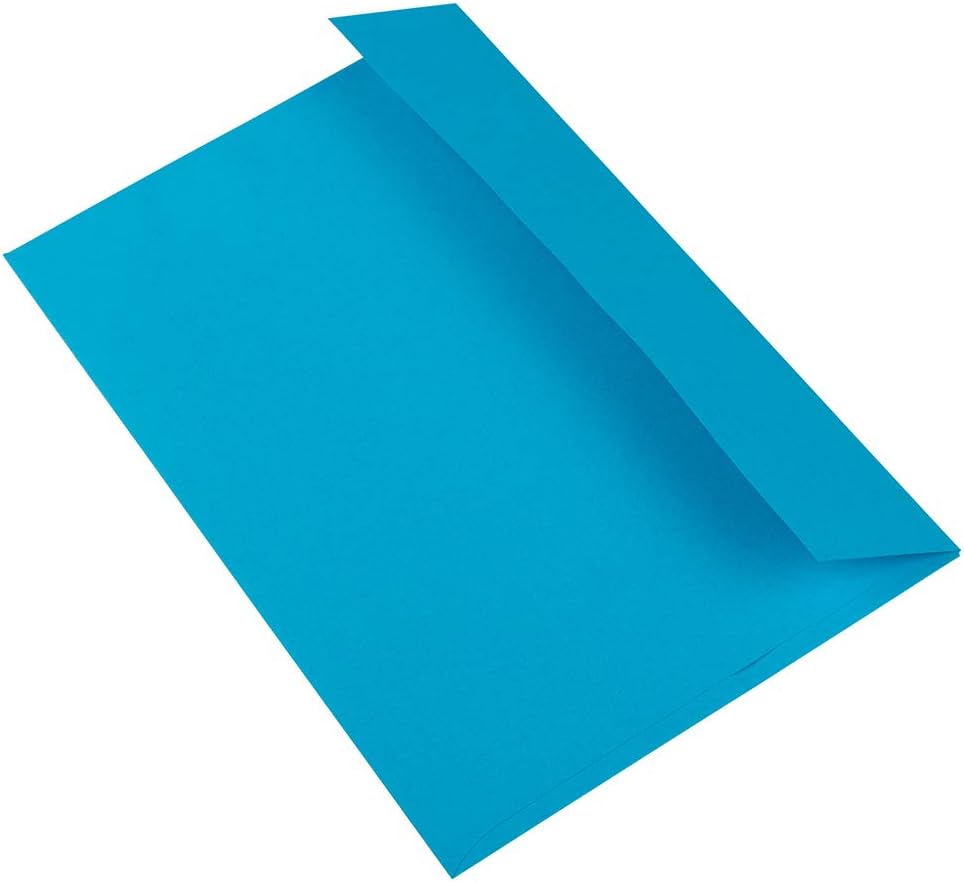 JAM PAPER Sobres de invitación de colores A9 con cierre de despegar y sellar, 5 34 x 8 34, reciclados, color azul, paquete de 100 unidades