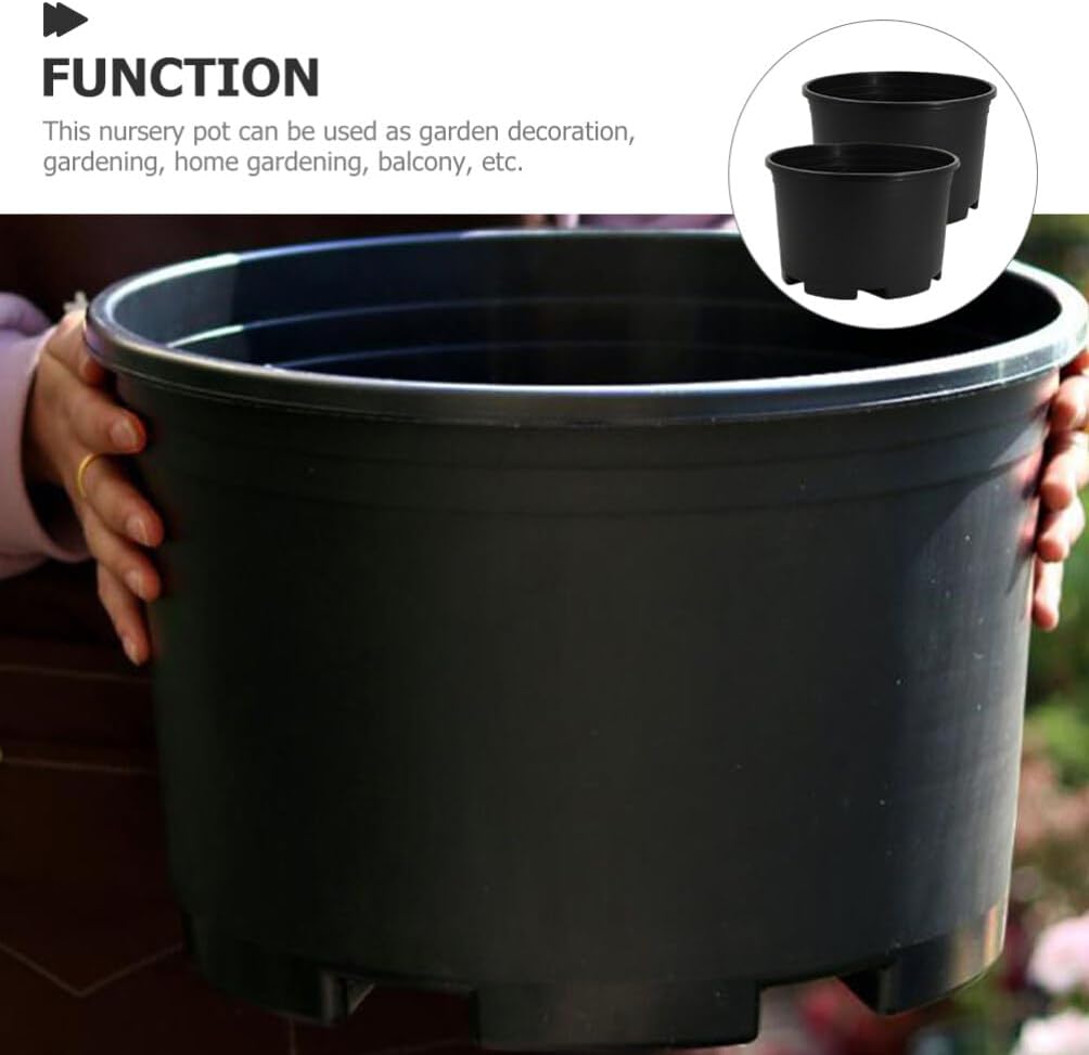 COHEALI 2 macetas de plástico para plantas de vivero, macetas de plántulas de flores para esquejes de trasplante con agujeros de drenaje para