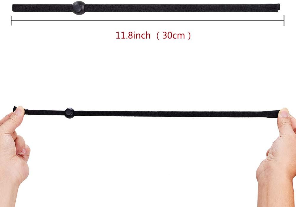 Correa de lentes de sol ajustable con cuerda de extremo estándar, paquete de 2