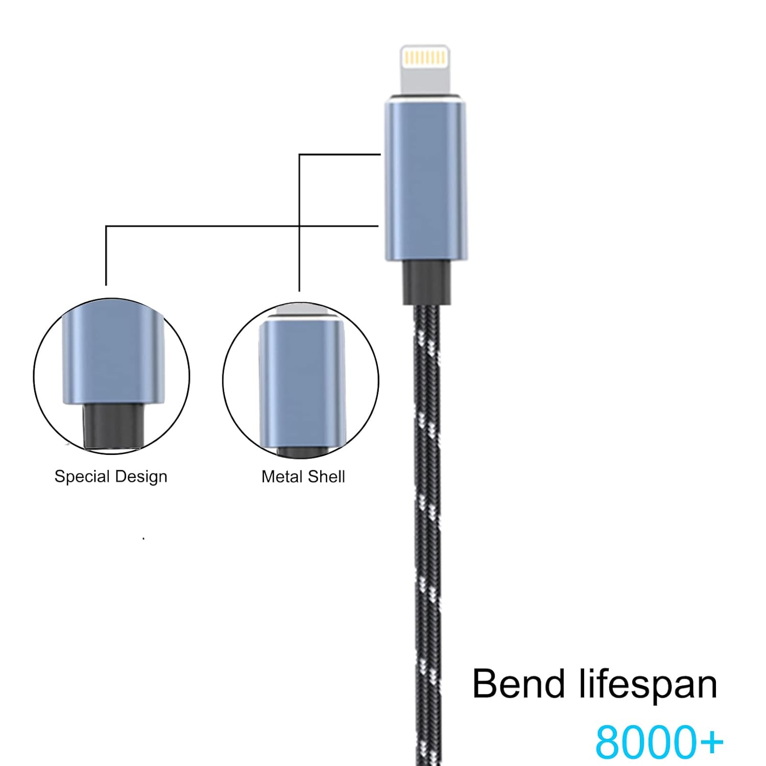 Lightning a Dual 0.250 in 14″ TS Mono Stereo Y-Cable Divisor Lightning a Cable de audio dual de 14 de pulgada compatible con iPhone1211XXSXR87iPad,