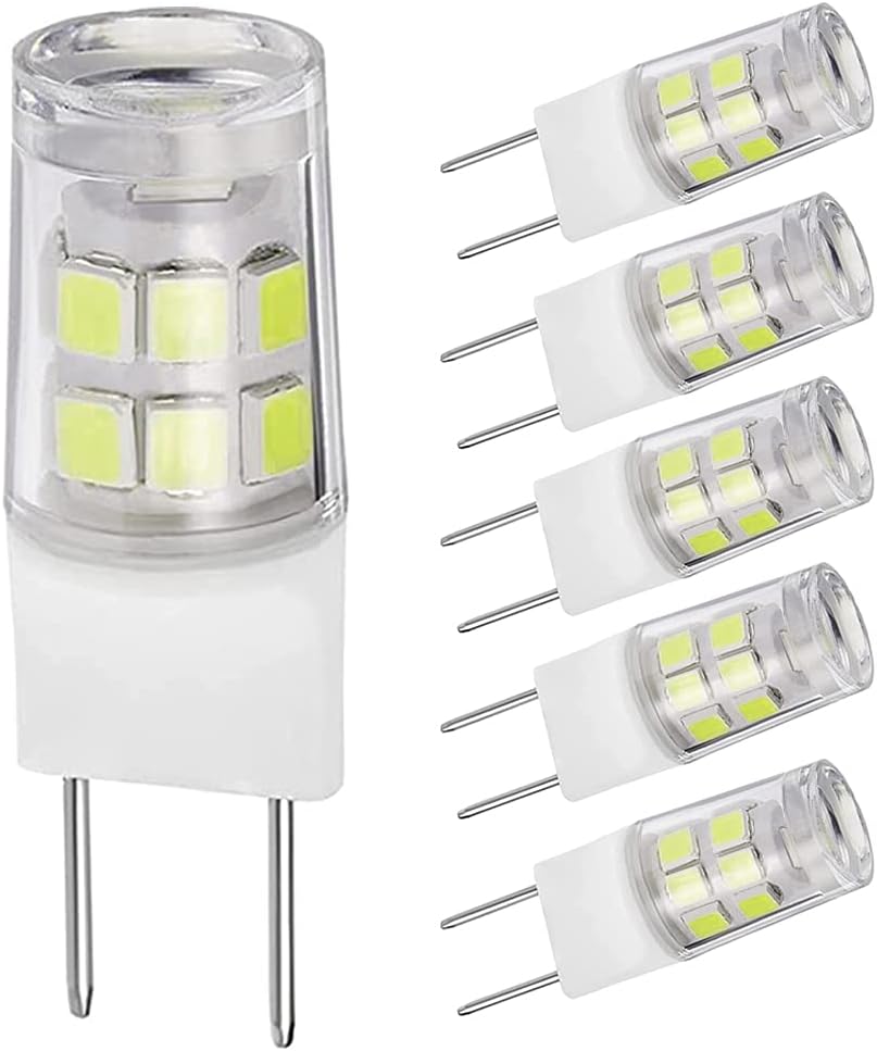 Bombilla G8, G8 GY8.6 con base de dos pines, no regulable, base T4 G8, bi-pin xenón tipo JCD, LED de 120 V, 50 W, bombilla halógena de repuesto para