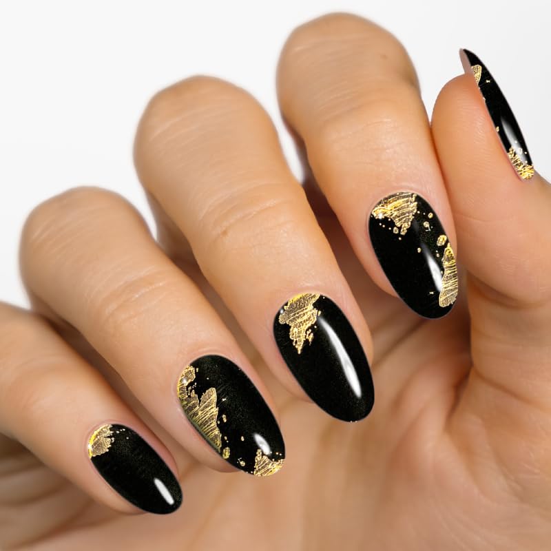 MOYOU LONDON Tiras de uñas de gel semicuradas, 20 unidades de envolturas de gel para uñas, obtén 1 lámpara UV gratis cuando recibas 2 o más, fácil