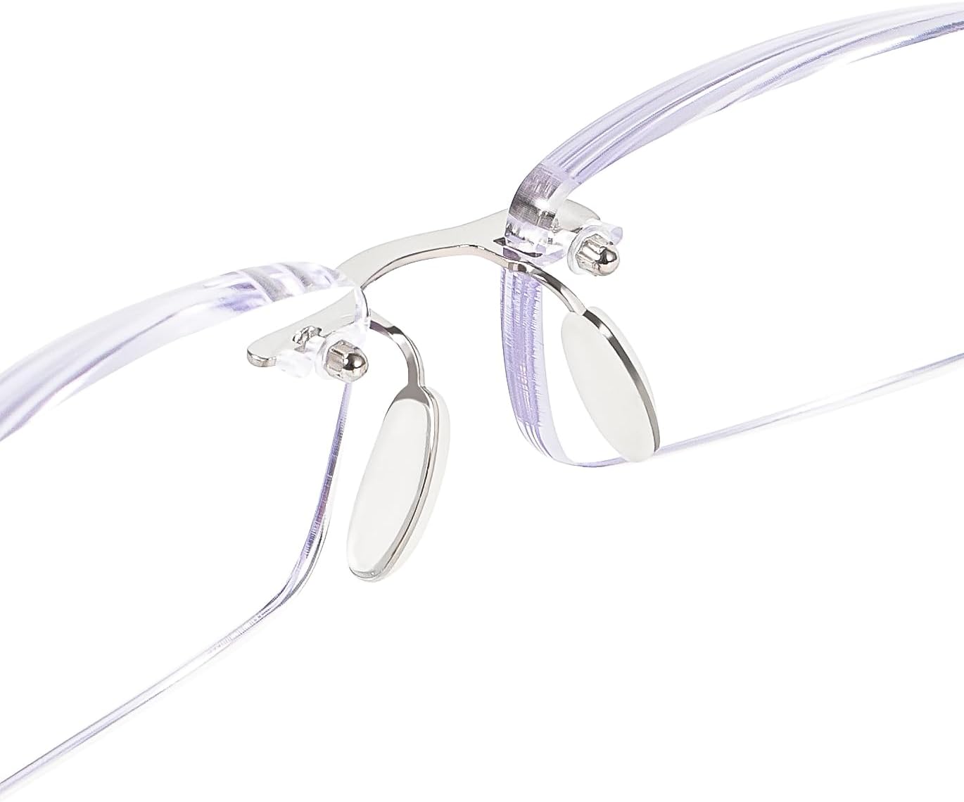Paquete de 2 lentes de lectura con luz azul, lentes de lectura para hombre, lentes de lectura para mujer, sin marco, para computadora