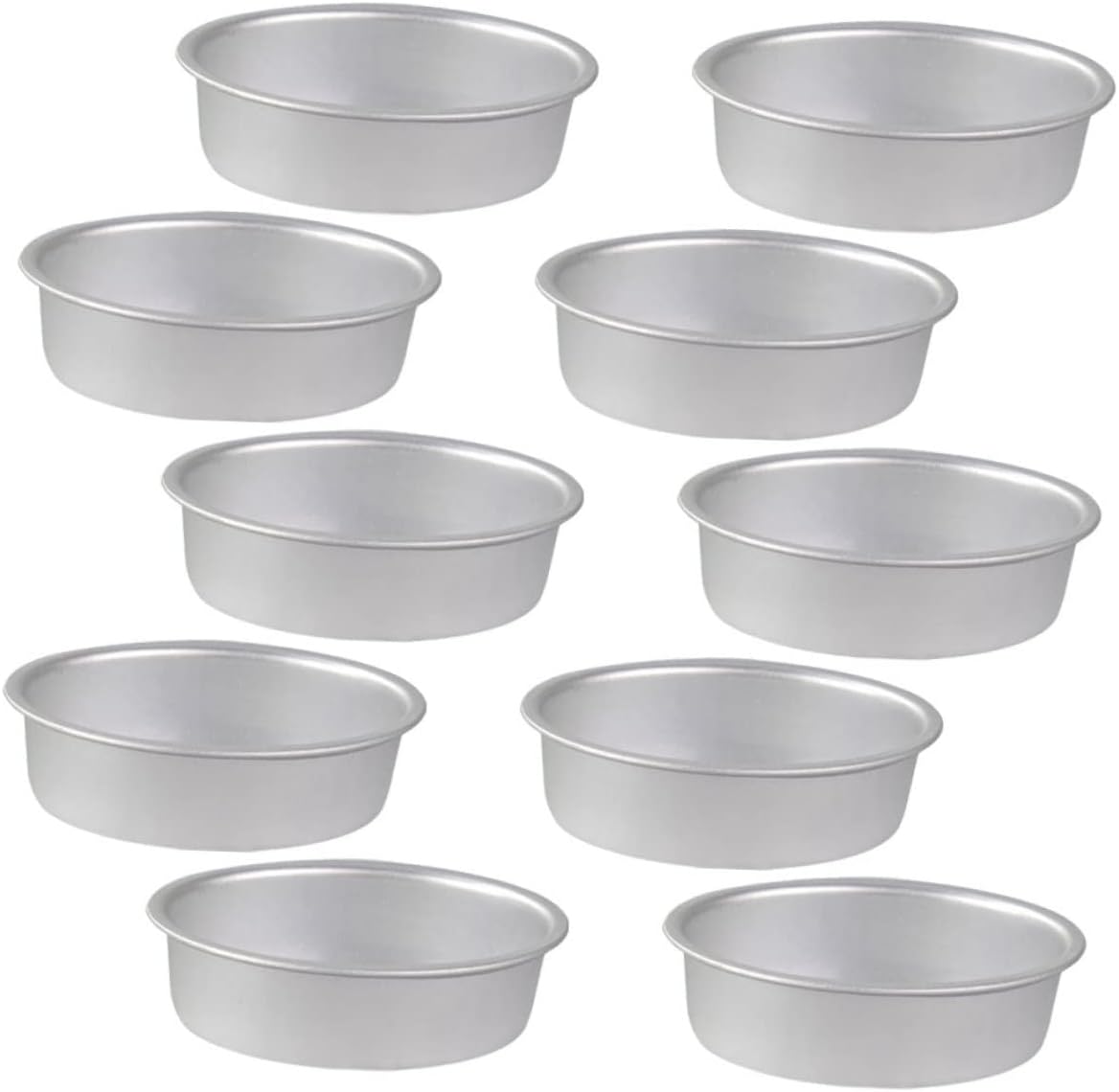 Abaodam 50 moldes ovalados de forma ovalada para queso, molde para hornear pudín, platos para hornear pan, bandeja redonda para hornear, sartén de