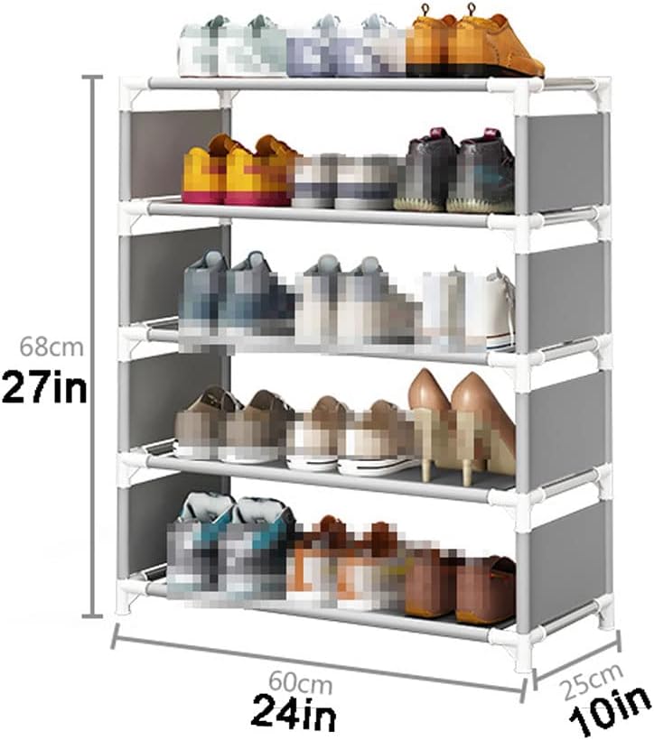 Zapatero – Zapatero de 5 niveles para entrada, pequeño almacenamiento de zapatos, impermeable, vertical, organizador de zapatos, soporte para