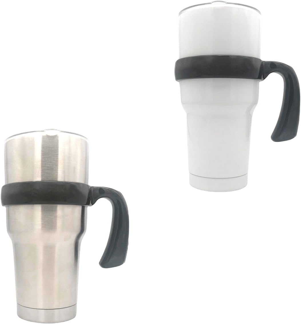 Mango para vaso de 30 onzas, antideslizante para taza de viaje con agarre para vasos aislados al vacío, adecuado para vasos Yeti Rambler, Trail,