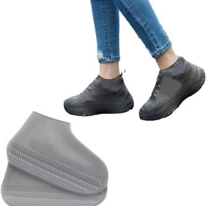 1 par de fundas reutilizables para zapatos, impermeables, antideslizantes, de silicona, resistentes al desgaste, botas de lluvia para botas al aire 1 par de fundas reutilizables para zapatos, impermeables, antideslizantes, de silicona, resistentes al desgaste, botas de lluvia para botas al aire