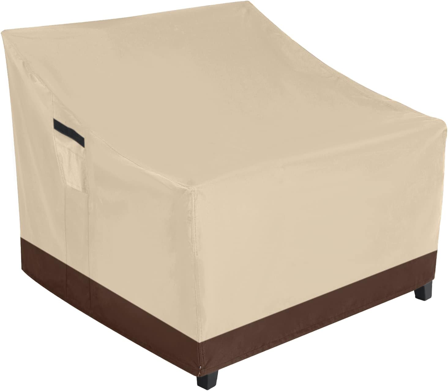 ABCCANOPY Funda de asiento apilable para muebles al aire libre, impermeable, resistente al viento y al polvo, resistente al desgarro y a los rayos