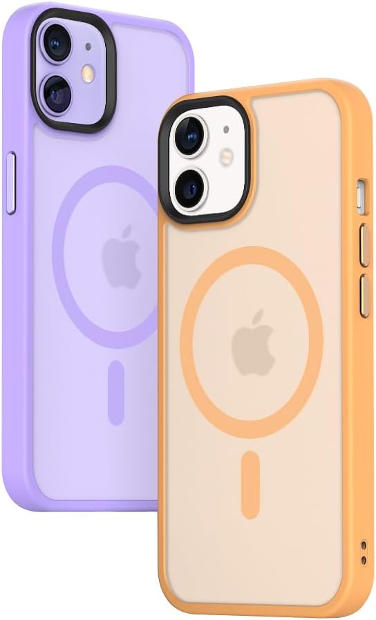 Tigratigro Case for iPhone11(6.1 Inch), Compatible with Mag-Safe,Translucent Matte Texture,Flexible and Anti-Fingerprint,Leather-Like Texture (Blue