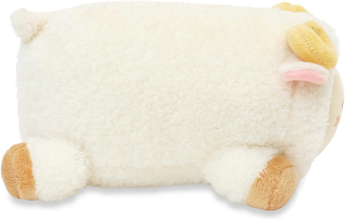Anirollz Peluche de animal de peluche, manta pequeña de 6 pulgadas, suave, esponjoso, cálido, lindo, cómodo, seguro, almohada de cumpleaños con