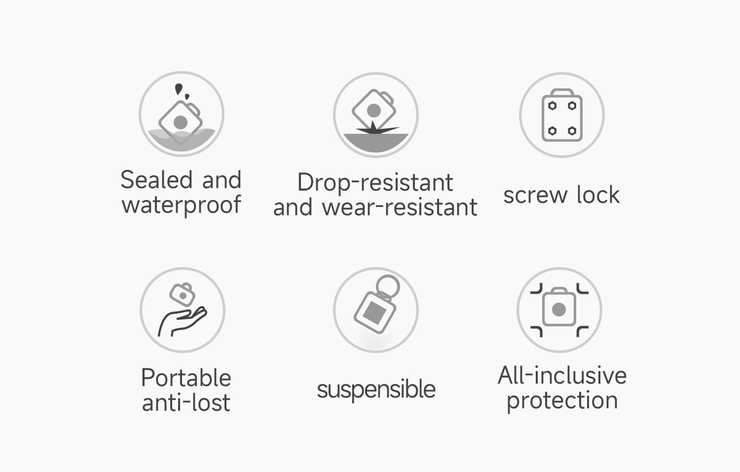 IP68 – Funda impermeable para Airtag para collar de perro 2 unidades Airtag Soporte para collar de perro de TPU duro de protección completa con