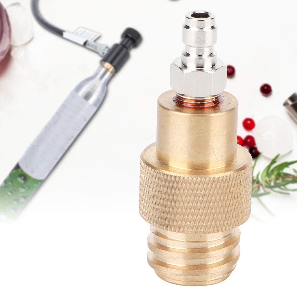 AYNEFY Adaptador de agua, TR21-4 Adaptador de latón de rosca macho Convertidor de botella de gas de agua Adaptador de cilindro de CO2 Piezas de