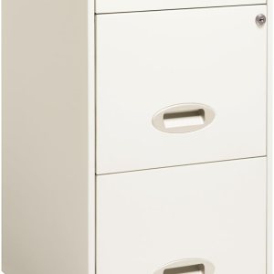 Realspace Archivador vertical de 3 cajones de 18″ D, blanco perla Realspace Archivador vertical de 3 cajones de 18″ D, blanco perla