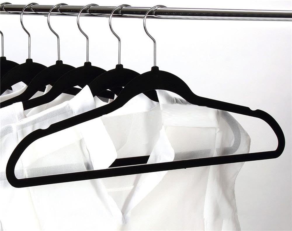Yaheetech Perchas de terciopelo antideslizantes  Perchas de terciopelo resistentes  Perchas de ropa para ahorrar espacio con gancho giratorio de