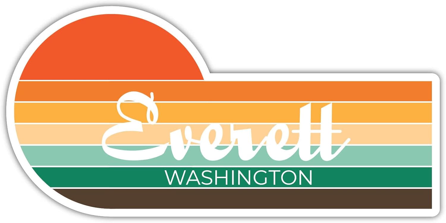 Everett Washington – Imán para nevera, diseño estético retro vintage de los años 70