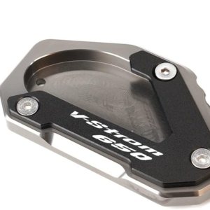 Almohadilla de soporte lateral de motocicleta para Suzuki V-Strom 650XT V-Strom 650 DL650 2004-2022 2021 motocicleta CNC Kickstand pie lateral Almohadilla de soporte lateral de motocicleta para Suzuki V-Strom 650XT V-Strom 650 DL650 2004-2022 2021 motocicleta CNC Kickstand pie lateral