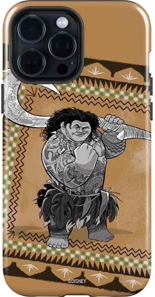 Skinit Impact Phone Case Compatible with iPhone 15 Pro Max – Officially Licensed Disney Moana Maui Portrait Design