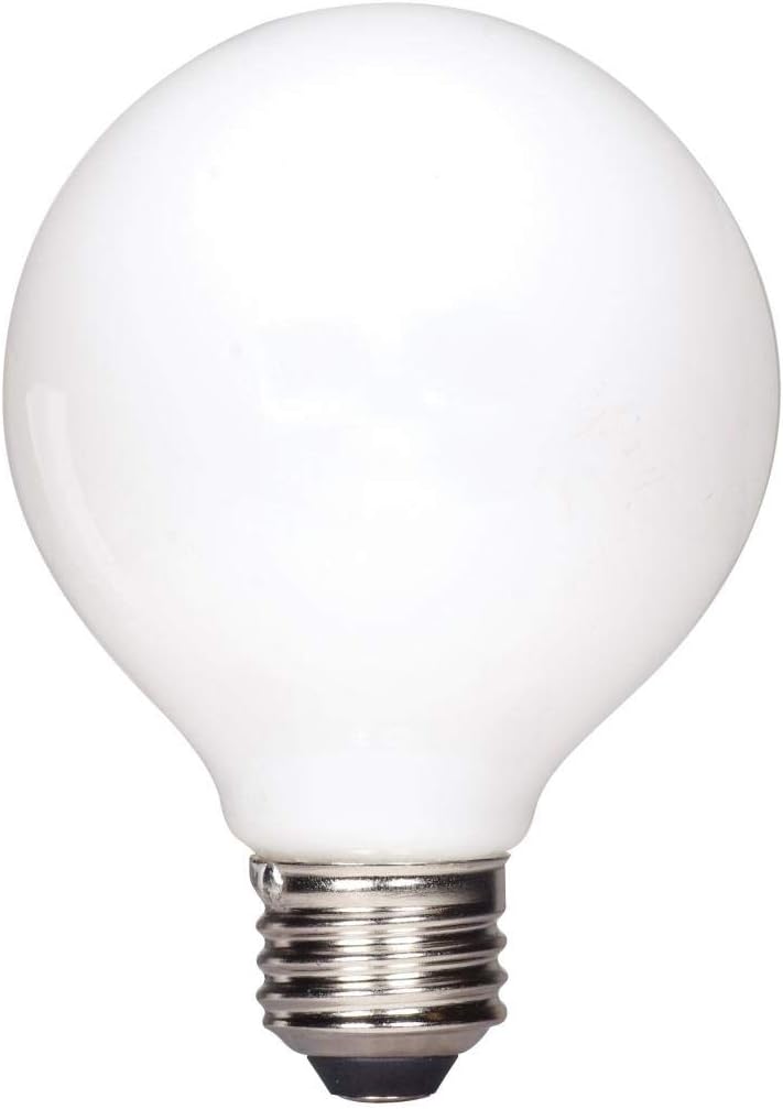Satco S11366 LED G25 de 5.5 vatios blanco suave base media 3000 K 120 voltios, paquete de 24 cumple con California