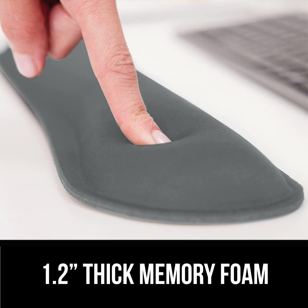 Gorilla Grip – Reposamuñecas ergonómico de espuma viscoelástica de gel suave para teclado y mouse, antideslizante, para aliviar el dolor al