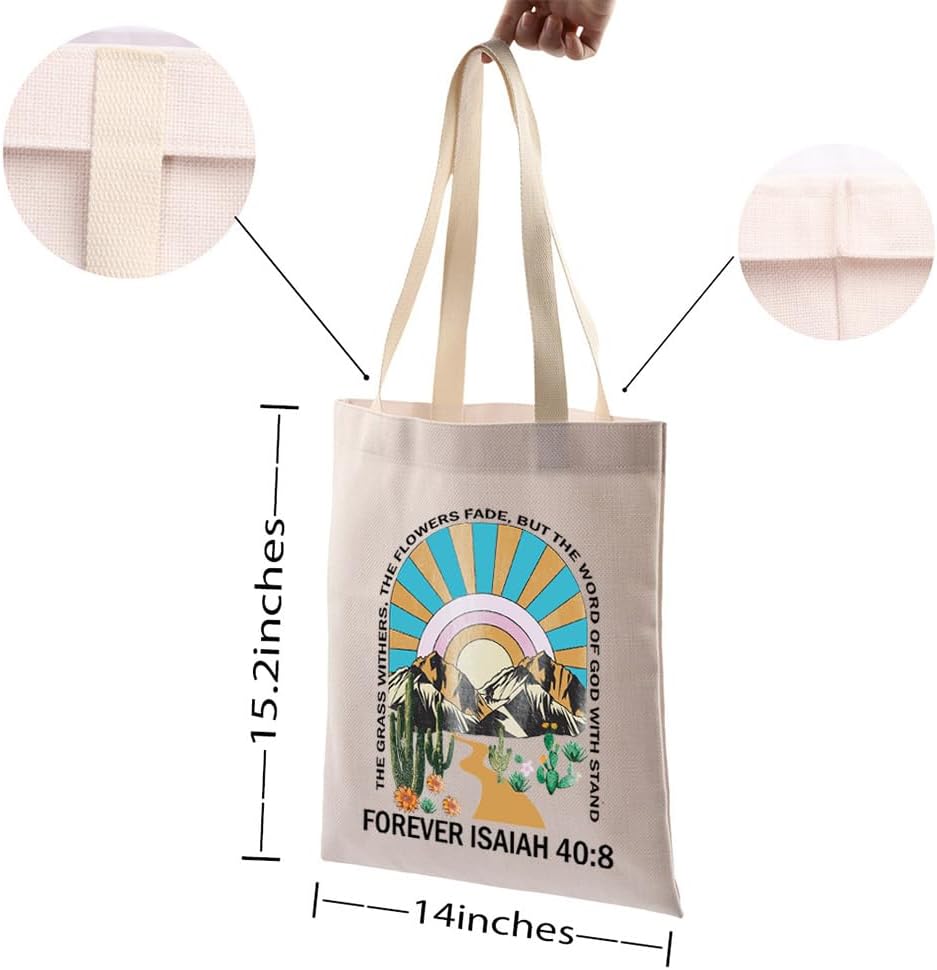 Bolsas de mano con versículo bíblico para mujer, regalos cristianos, bolsa de hombro de Jesús, regalos de bautismo religioso para cristianos ISAIAH