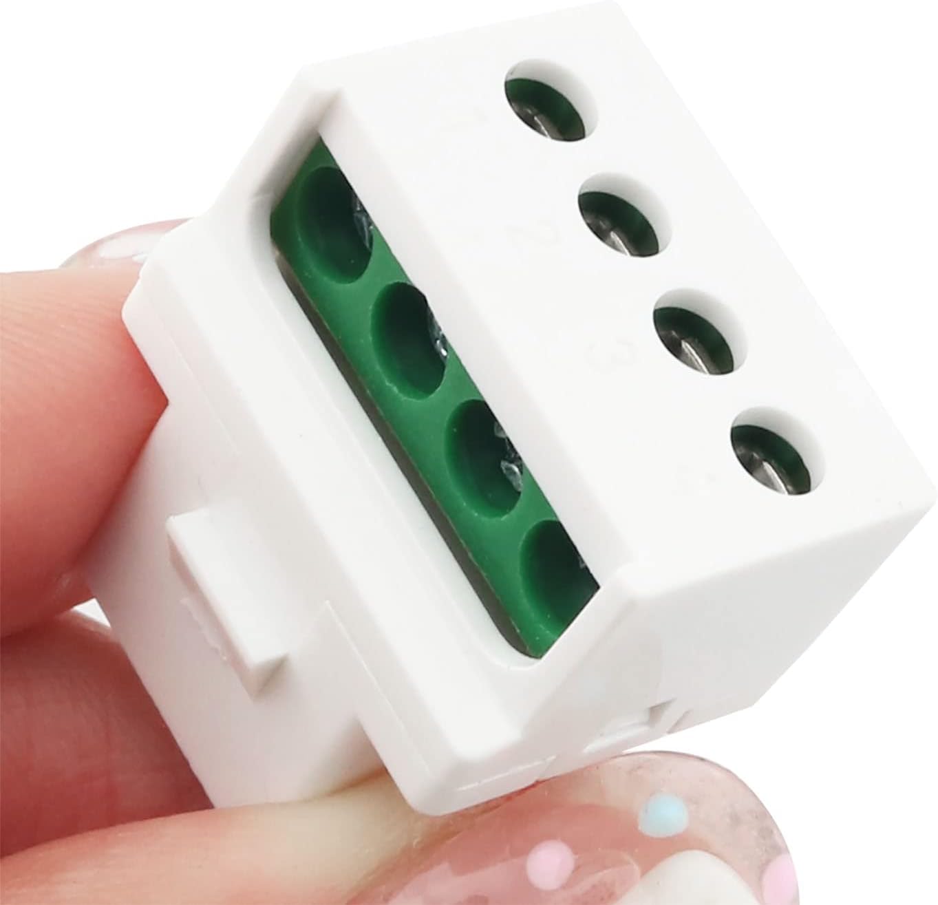 6PCS RJ11 Tornillo Jack CAT3 Teléfono Keystone Jack Teléfono Cuatro Núcleos Módulo, Blanco