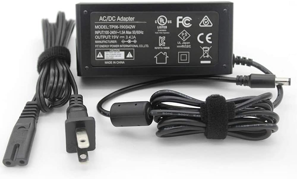 Cable de alimentación de 19 V con certificación UL para monitor Asus de 22 pulgadas, 23 pulgadas, 24 pulgadas, 27 pulgadas, VG278, VG278Q, VG279,