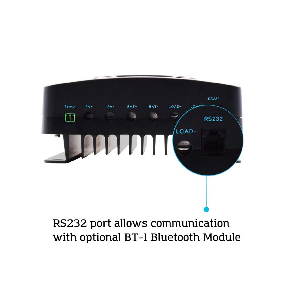 Renogy Rover 20A 12V24V entrada de CC automática MPPT controlador de carga solar parámetro pantalla LCD ajustable regulador de panel solar apto para