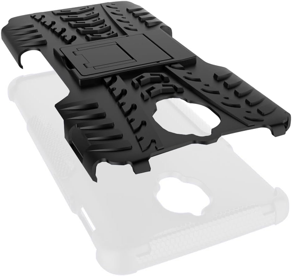 Asuwish Funda para teléfono OnePlus 3 3T A3000 con protector de pantalla de vidrio templado y soporte delgado, híbrida, resistente, funda protectora