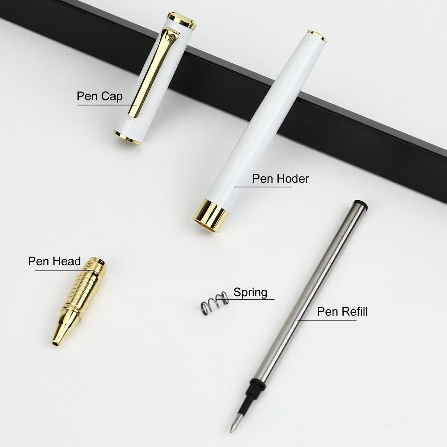 Bolígrafo de lujo, línea de recambio negro, ancho de 0.020 in, el mejor regalo de bolígrafo de oficina para hombres y mujeres, ejecutivo